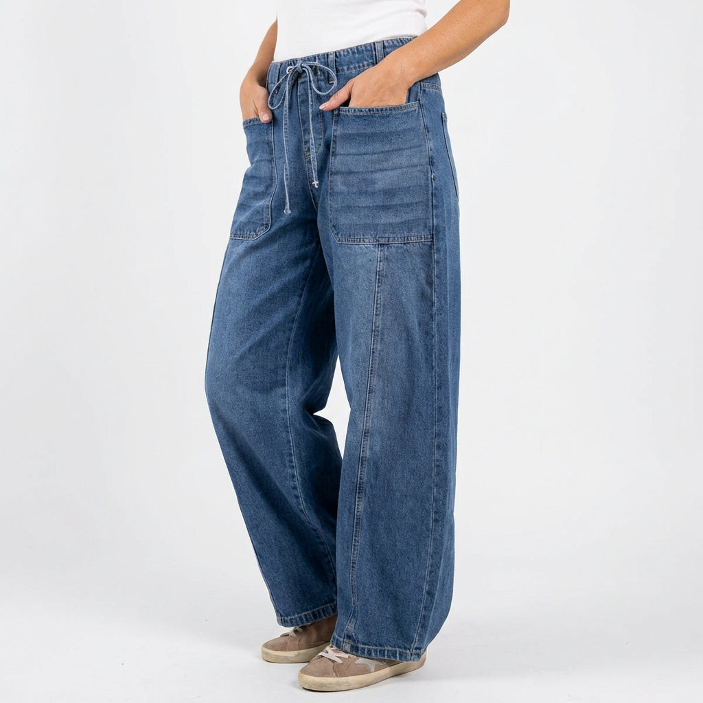 VENEDIG - Damen Relaxed Fit Denim-Hose