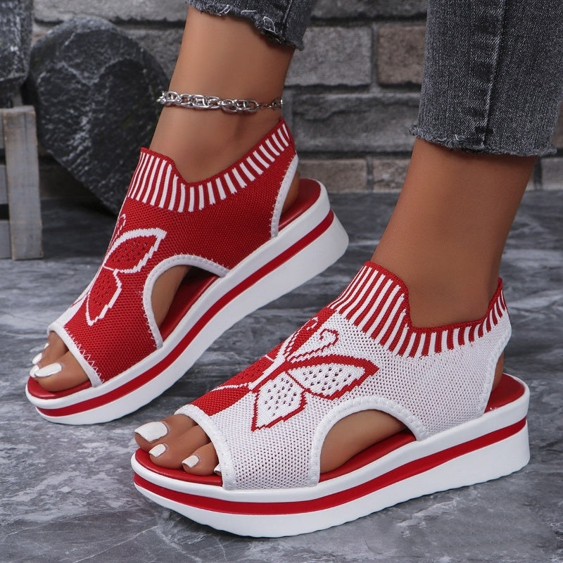 HANNOVER - Damen Peep-Toe Plattform Sandalen