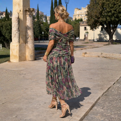 MICHELLE - Elegantes Maxi-Feierkleid mit V-Ausschnitt