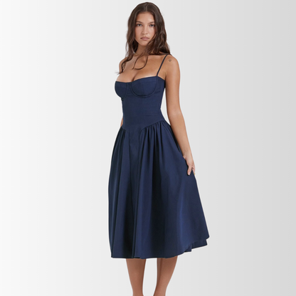 CELINA - Korsett Midi Kleid