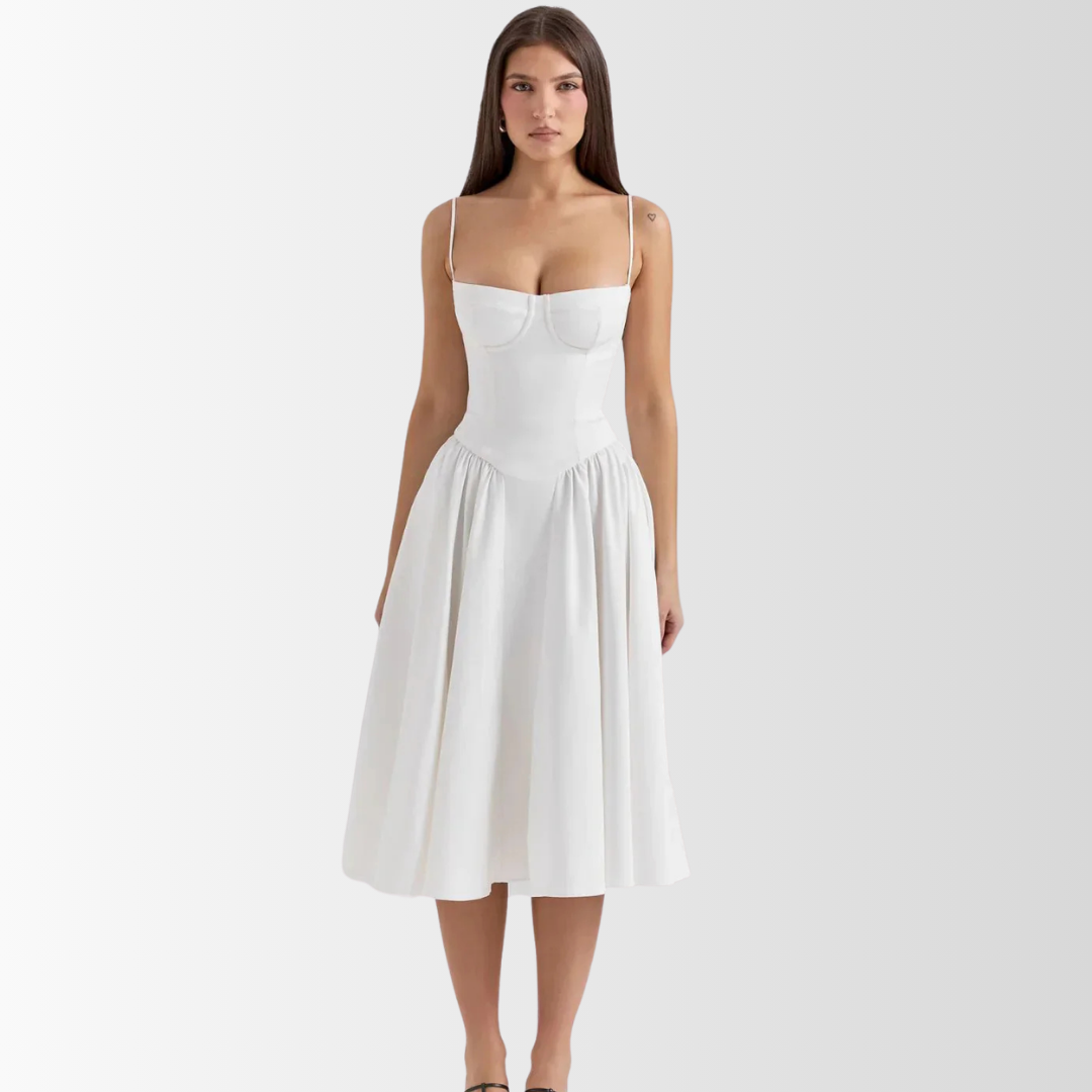 CELINA - Korsett Midi Kleid