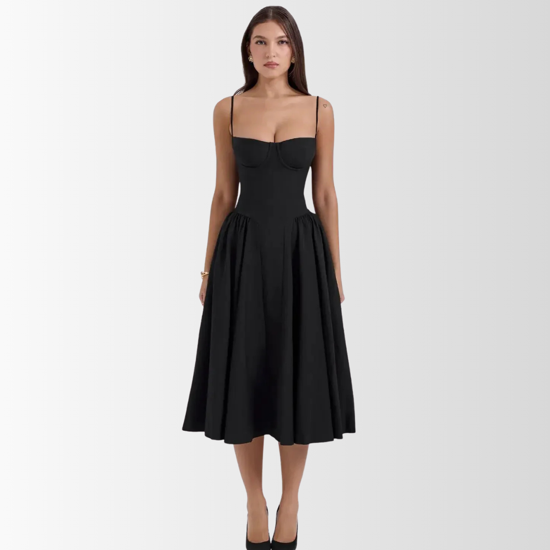 CELINA - Korsett Midi Kleid