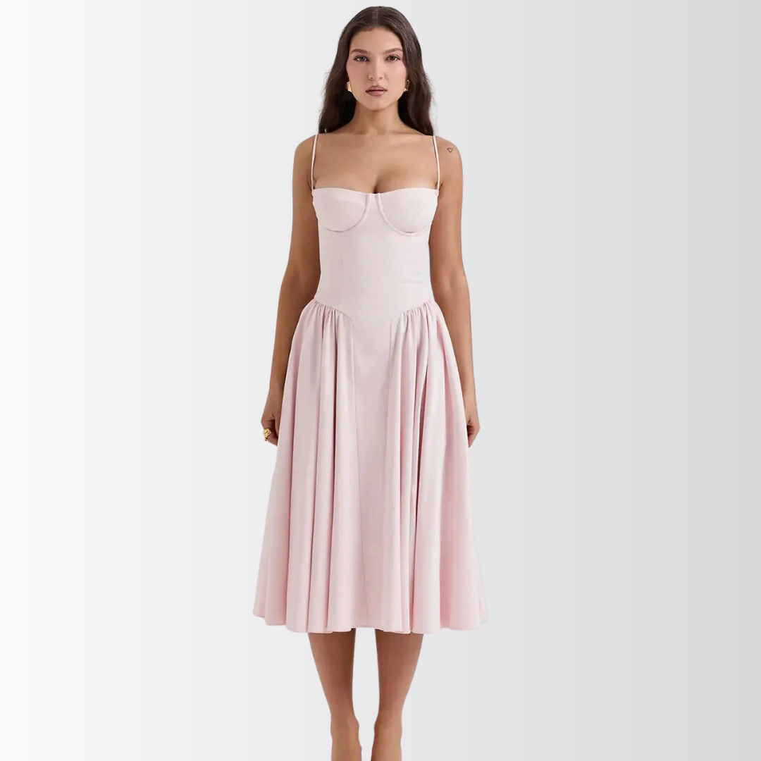 CELINA - Korsett Midi Kleid