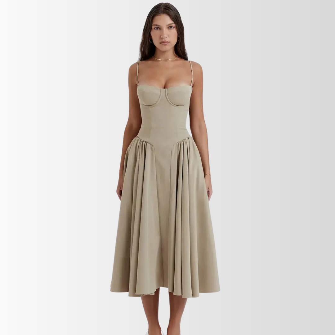 CELINA - Korsett Midi Kleid
