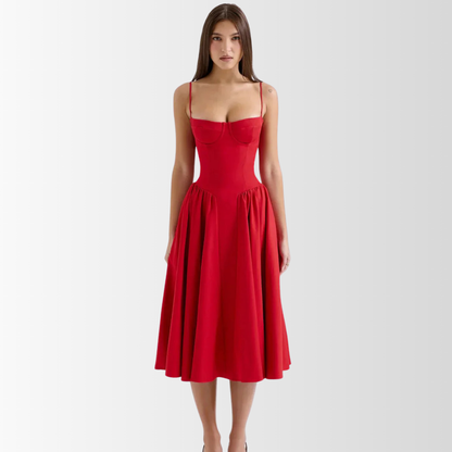 CELINA - Korsett Midi Kleid