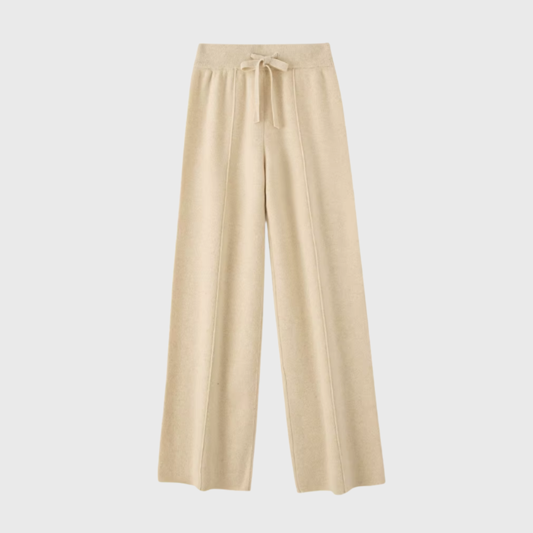 ELARA™ - Gerade geschnittene Hose aus Merinowollstrick