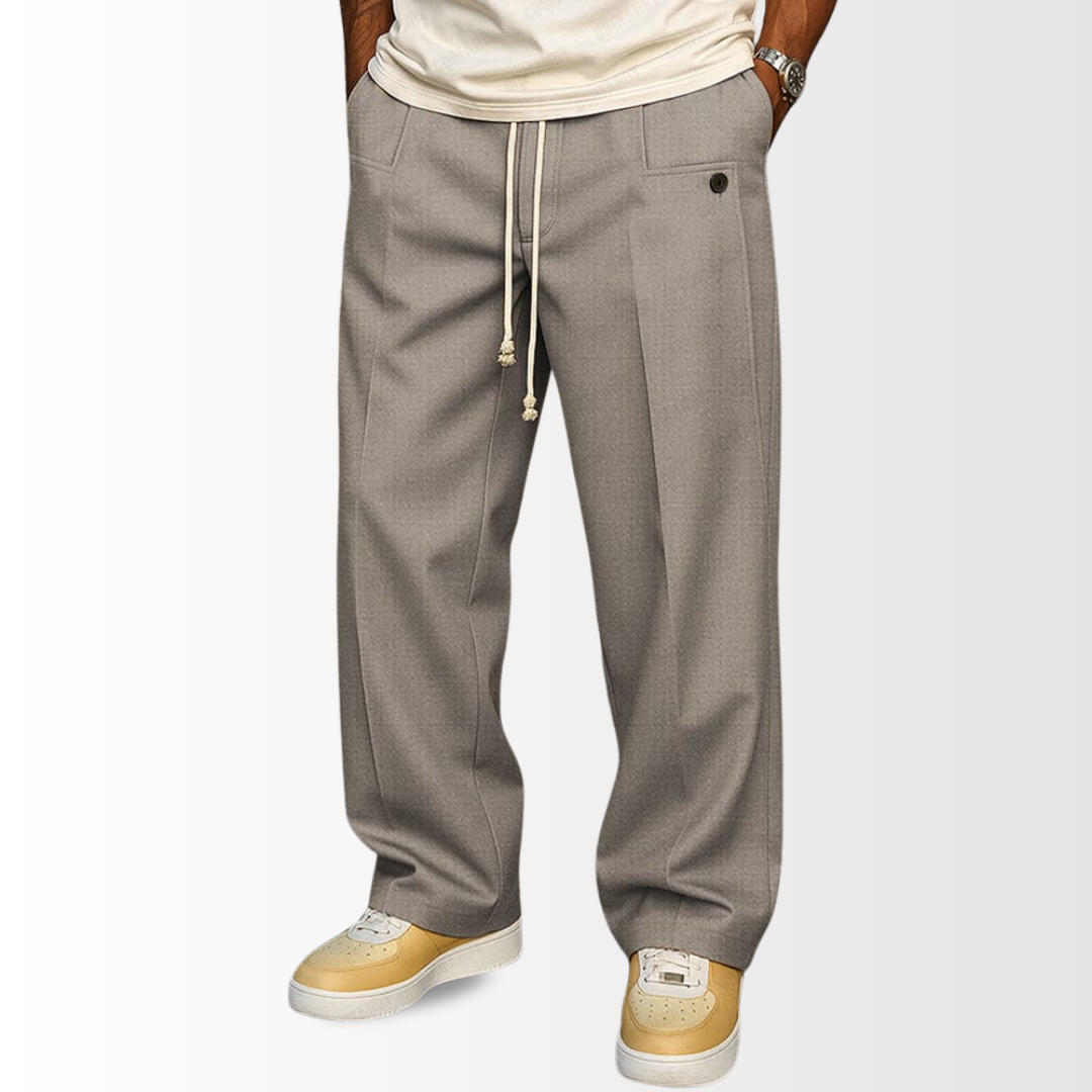 HAVEN™ – Baumwollhose mit weitem Bein und Kordelzug