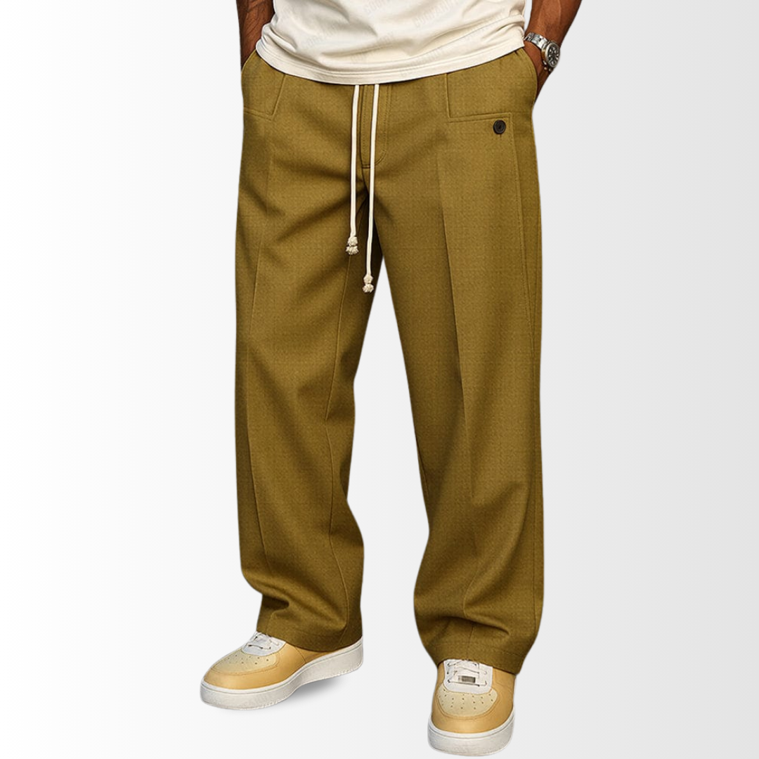 HAVEN™ – Baumwollhose mit weitem Bein und Kordelzug