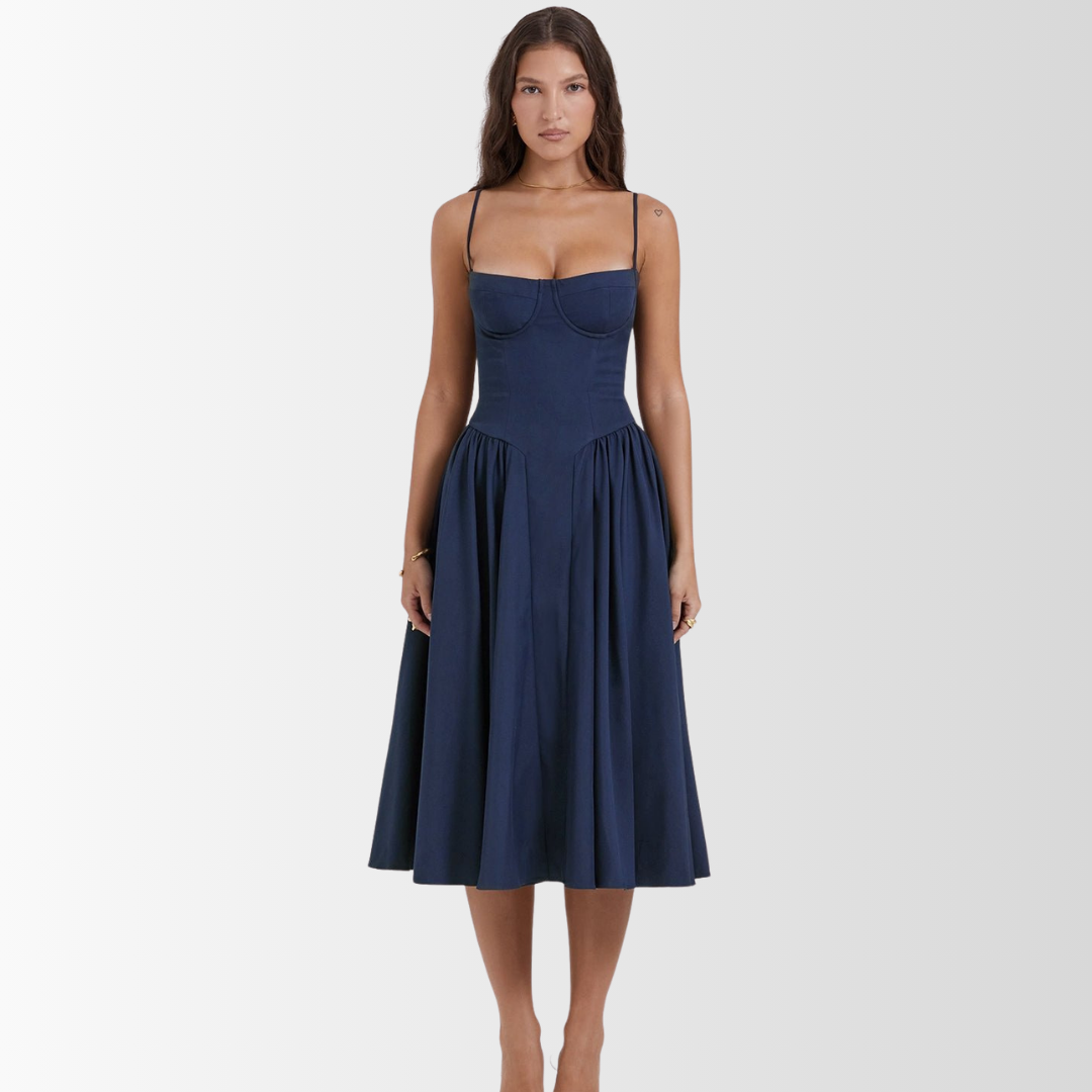 CELINA - Korsett Midi Kleid