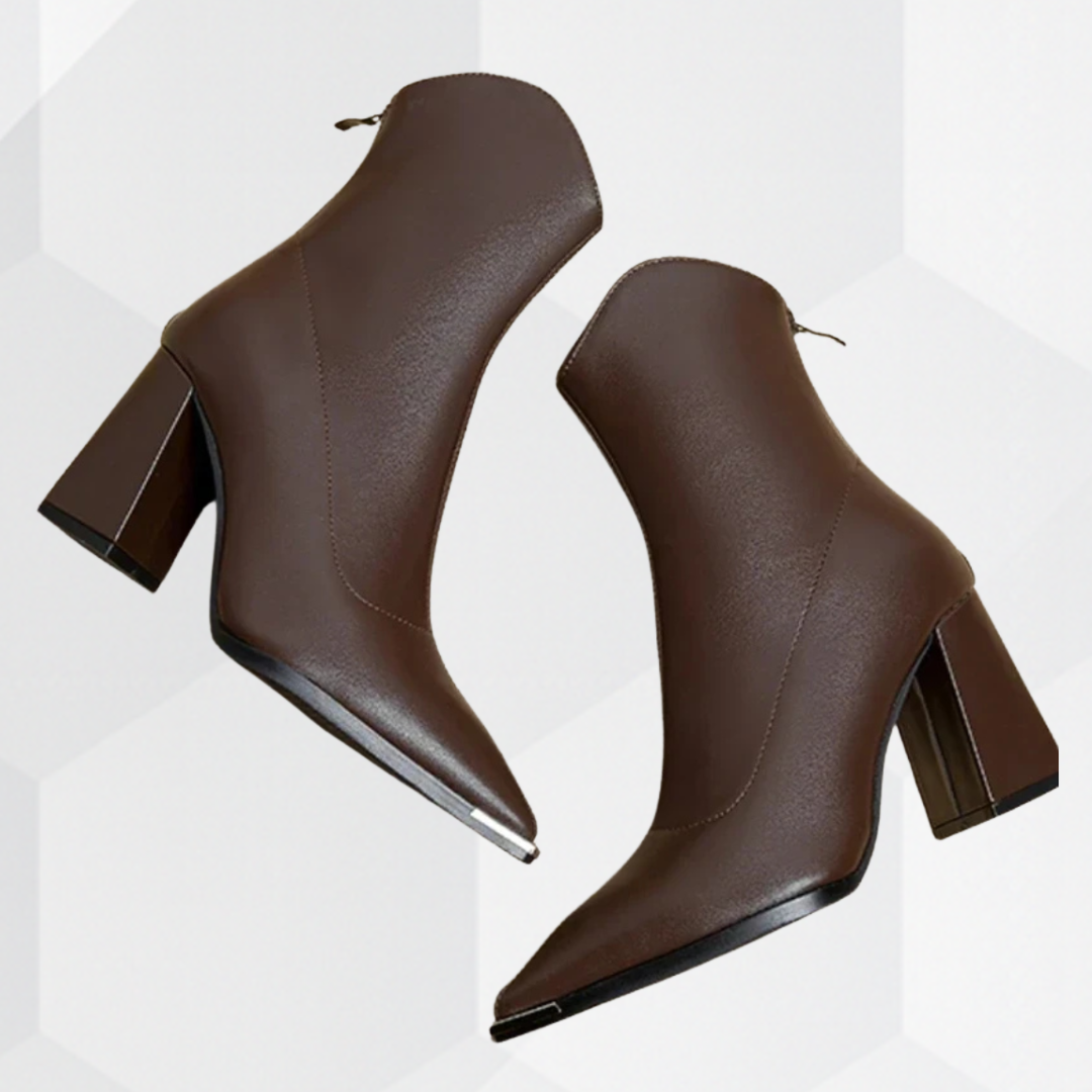 CAMILLE™ | Stiefeletten mit verchromter Spitze