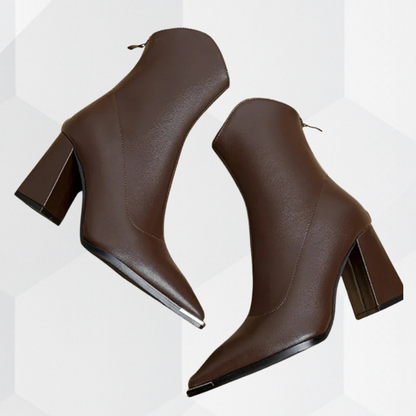CAMILLE™ | Stiefeletten mit verchromter Spitze