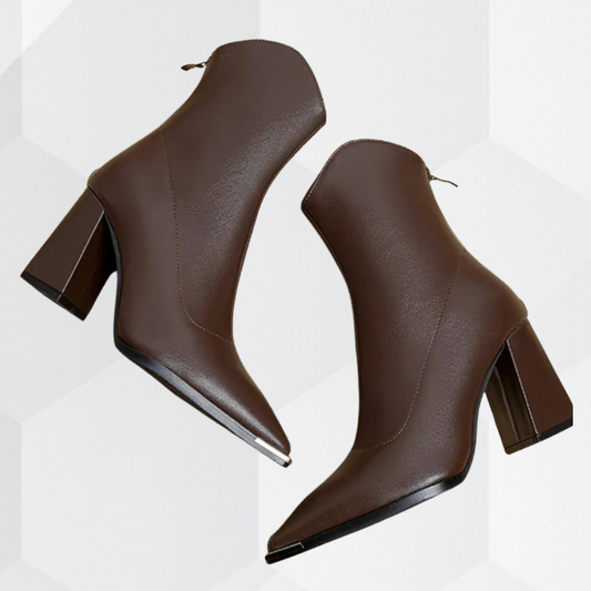 CAMILLE™ | Stiefeletten mit verchromter Spitze