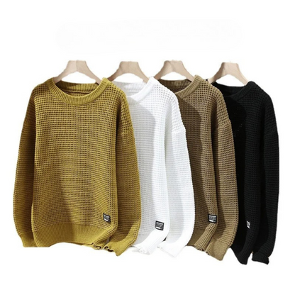 MATILDA - Waffelstrick Rundhals Pullover