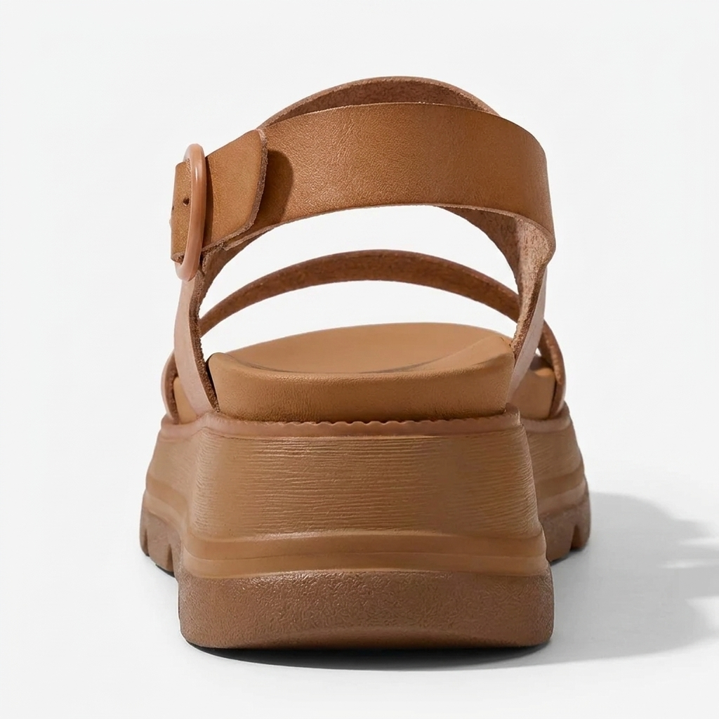LANA - Gepolsterte Plattform Wedge Sandalen