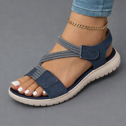VELARA | Komfort Sandalen mit Elastischen Riemen