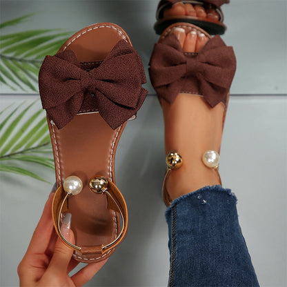 MANUELA - Sandalen mit perlenbesetztem Knöchelriemen