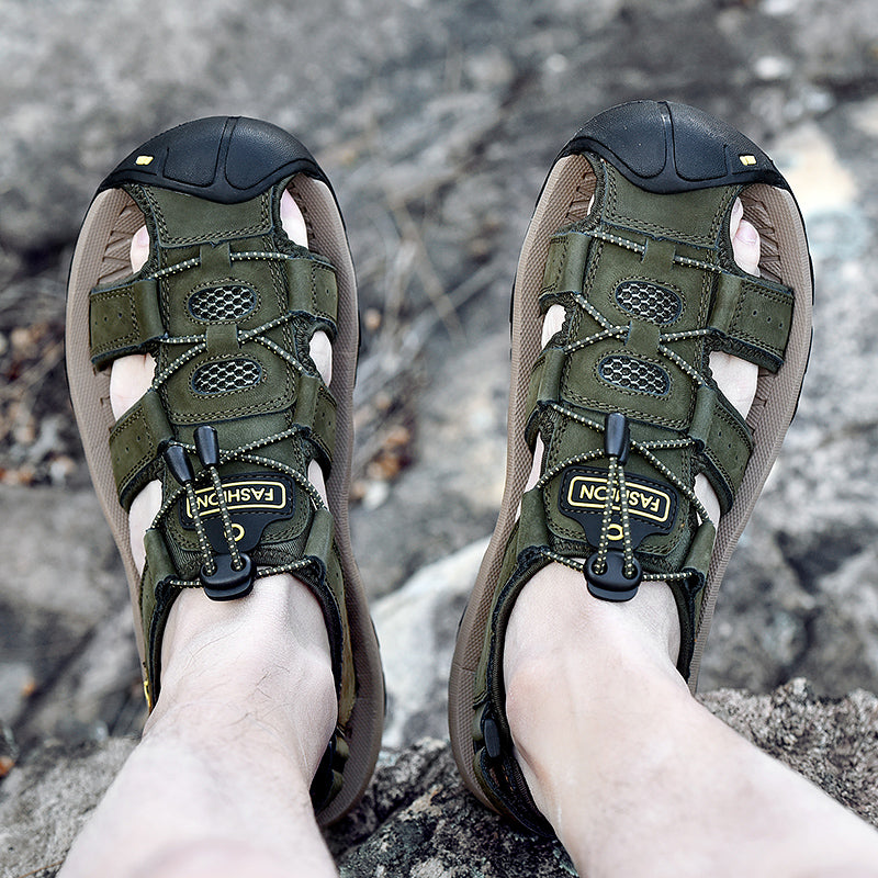 STEPPERS - Bequeme Outdoor-Ledersandalen