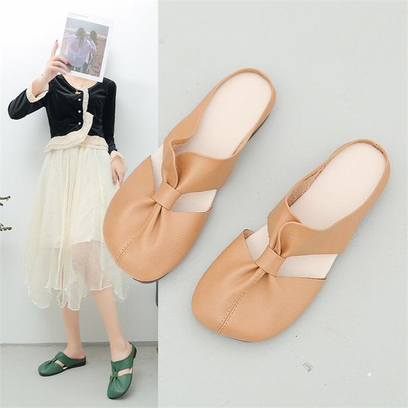 FRIEDA - Damen-Mules mit Knoten und weichen Sohlen