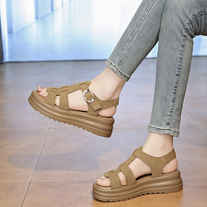 HILDE - Römersandalen mit Plateau für Damen
