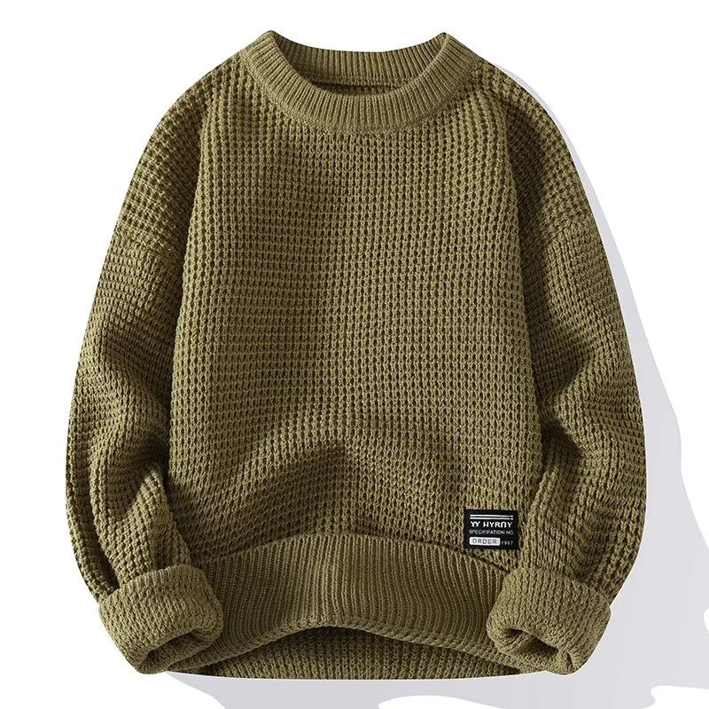 MATILDA - Waffelstrick Rundhals Pullover