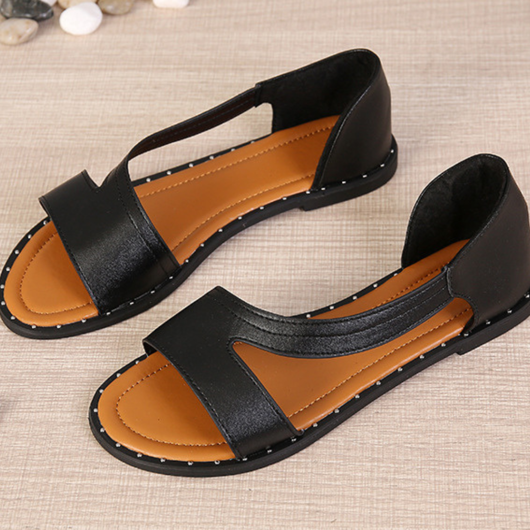 MARY - Flache Sandalen mit offener Spitze