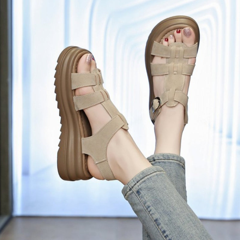 HILDE - Römersandalen mit Plateau für Damen