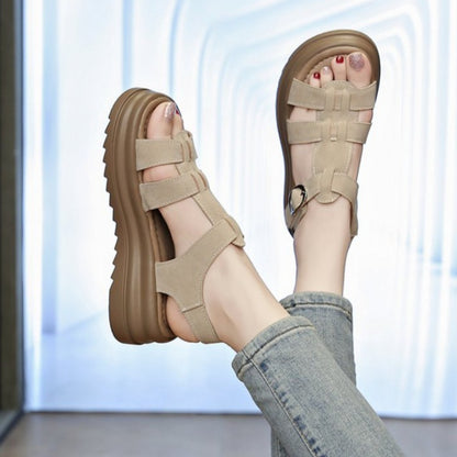 HILDE - Römersandalen mit Plateau für Damen