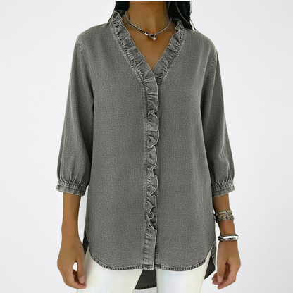 CHRISTA – Elegante Bluse mit Rüschen-Details