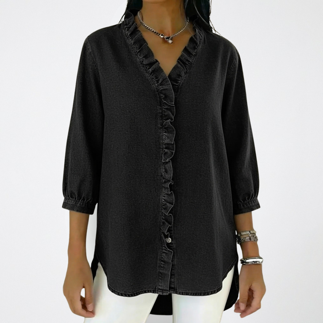 CHRISTA – Elegante Bluse mit Rüschen-Details