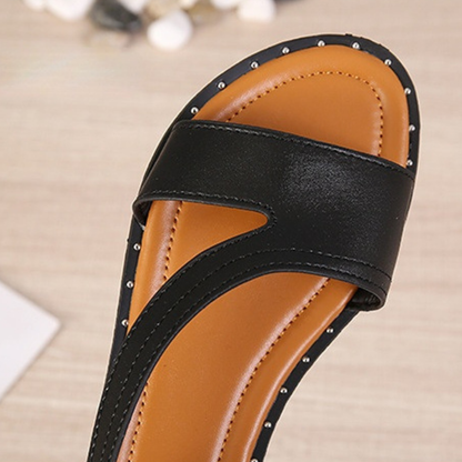 MARY - Flache Sandalen mit offener Spitze