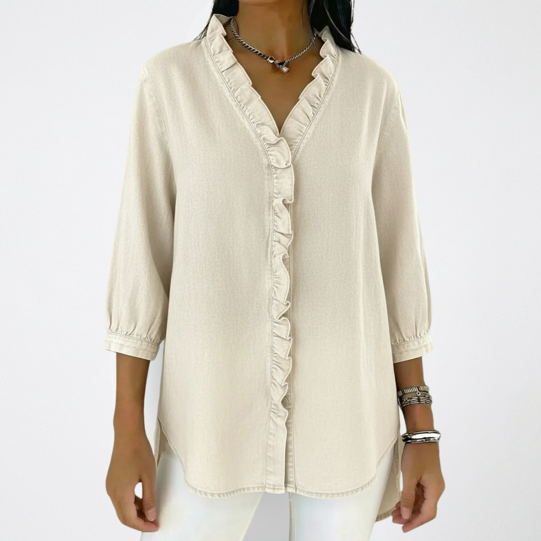 CHRISTA – Elegante Bluse mit Rüschen-Details