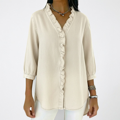 CHRISTA – Elegante Bluse mit Rüschen-Details