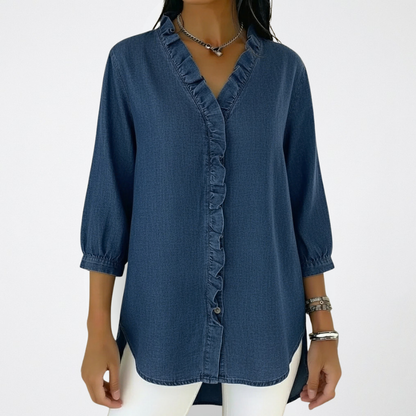 CHRISTA – Elegante Bluse mit Rüschen-Details