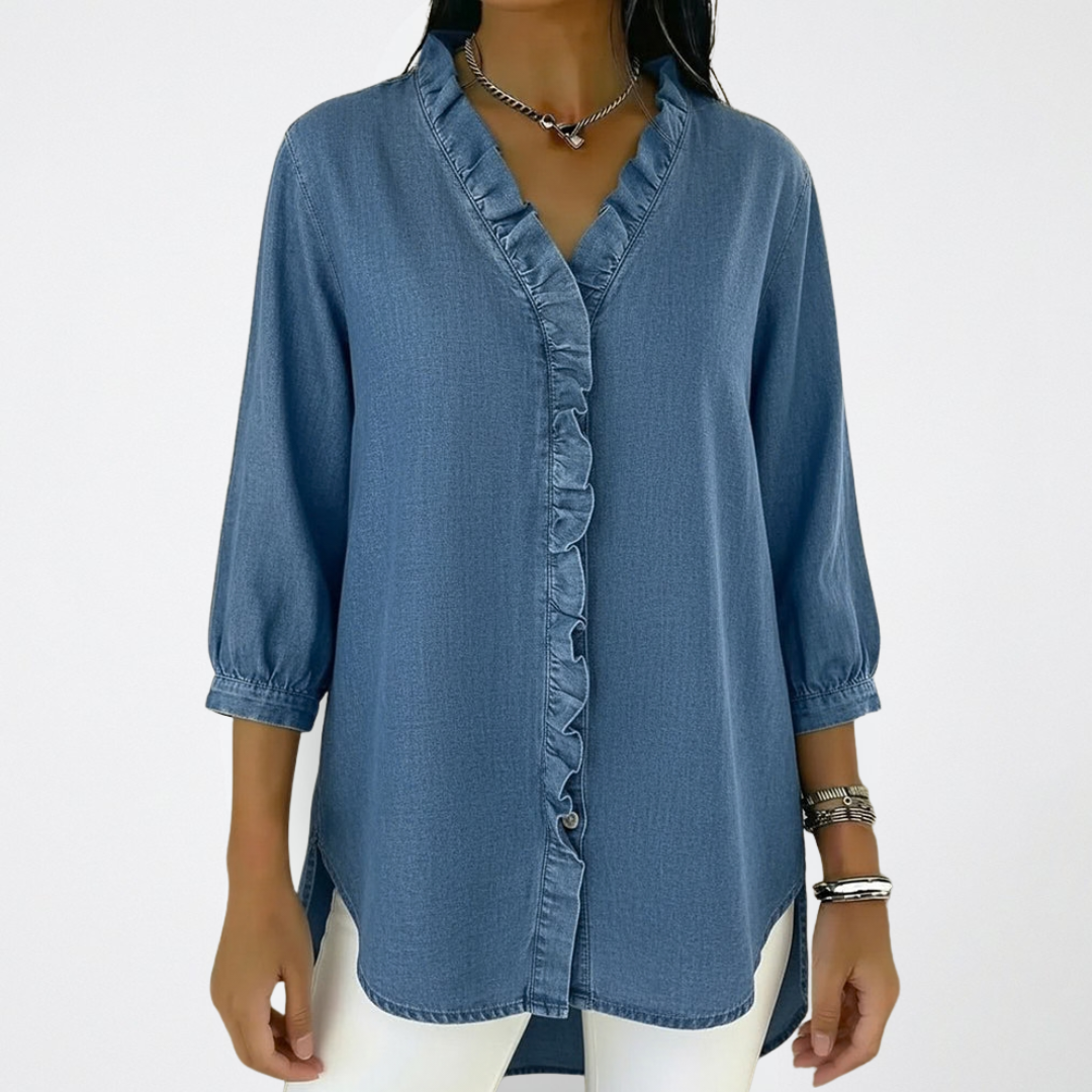 CHRISTA – Elegante Bluse mit Rüschen-Details