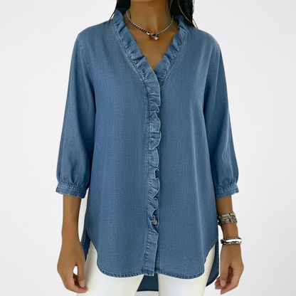 CHRISTA – Elegante Bluse mit Rüschen-Details
