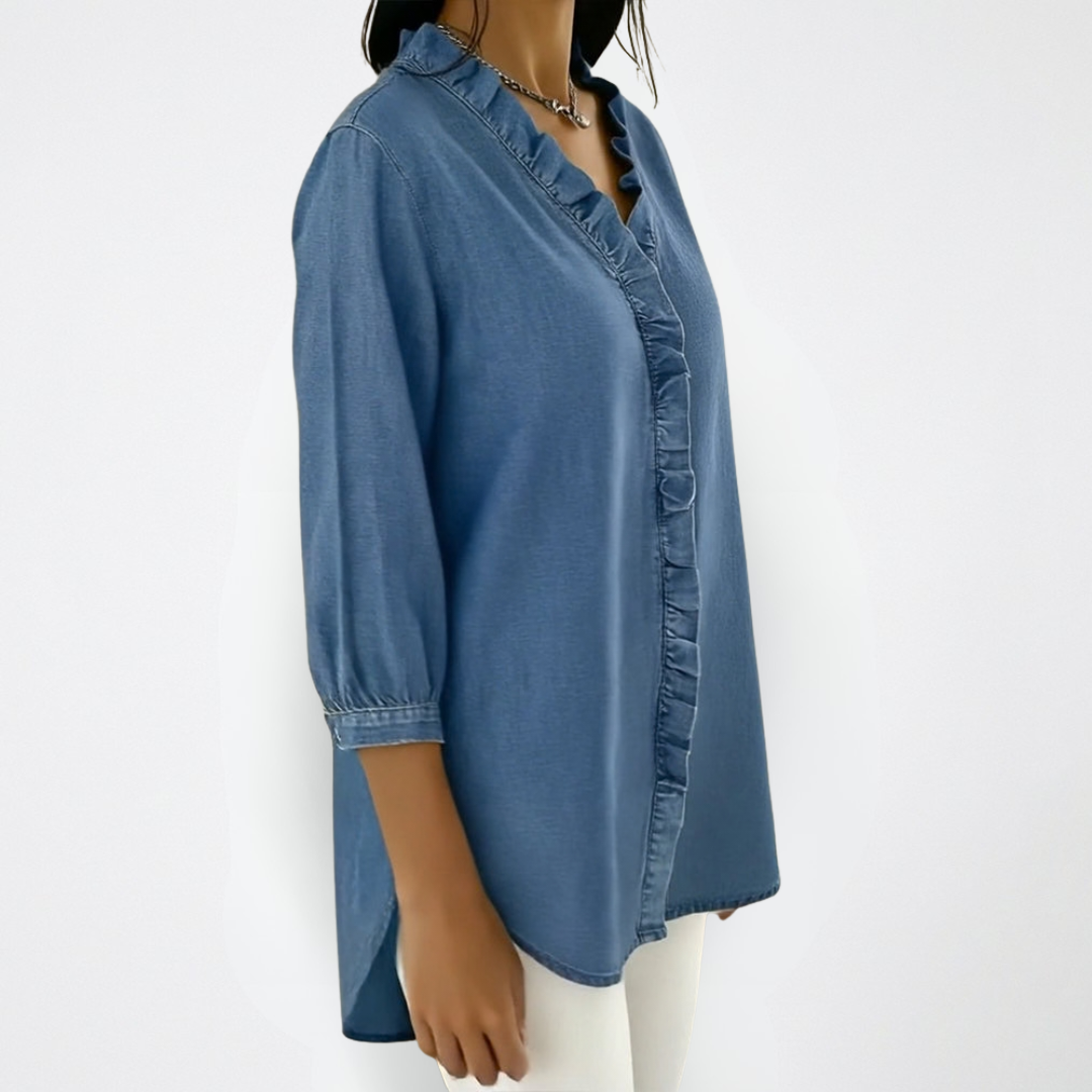 CHRISTA – Elegante Bluse mit Rüschen-Details