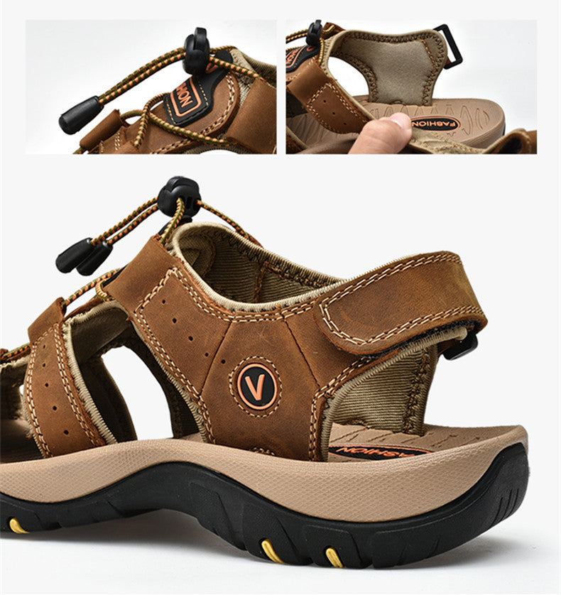 STEPPERS - Bequeme Outdoor-Ledersandalen