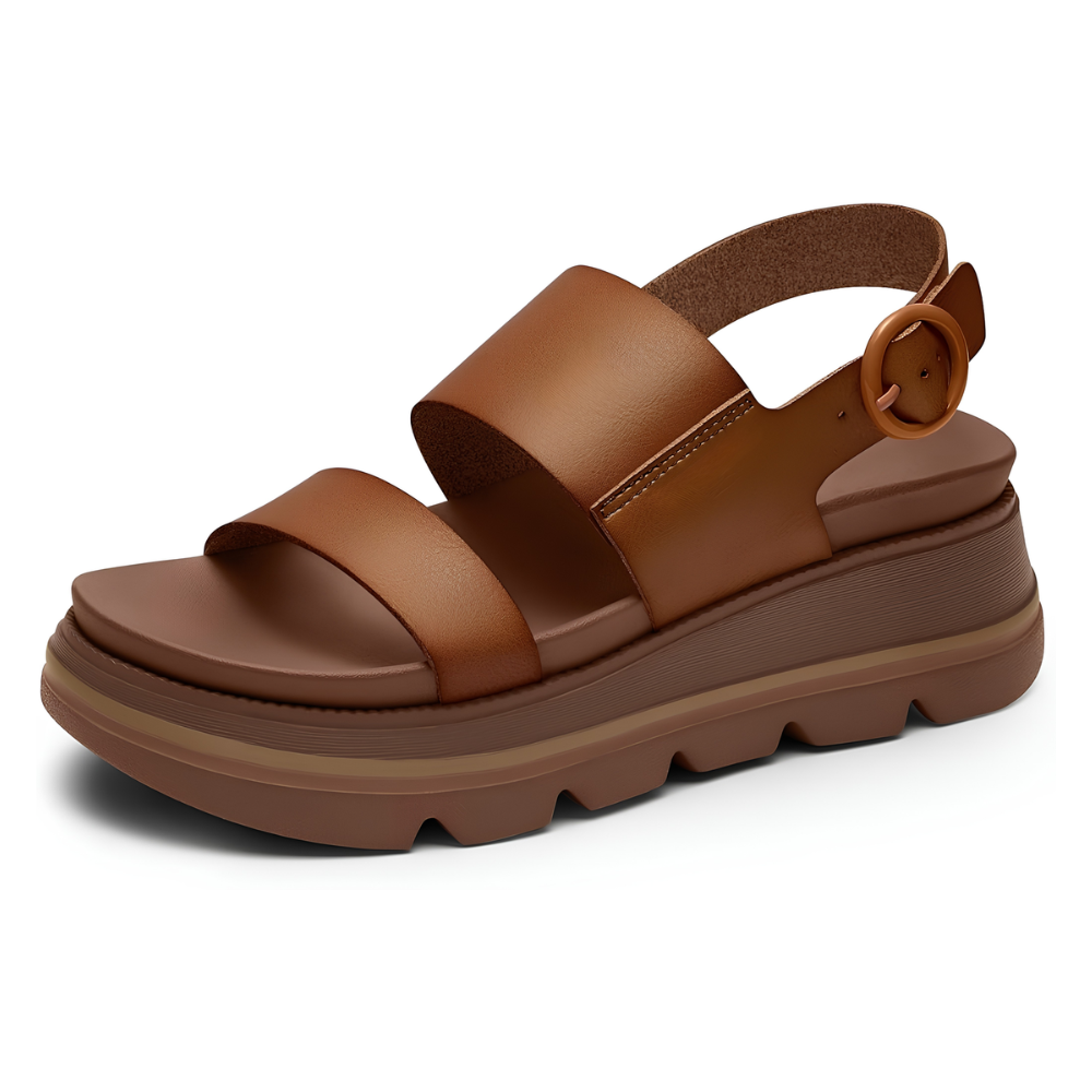 LANA - Gepolsterte Plattform Wedge Sandalen