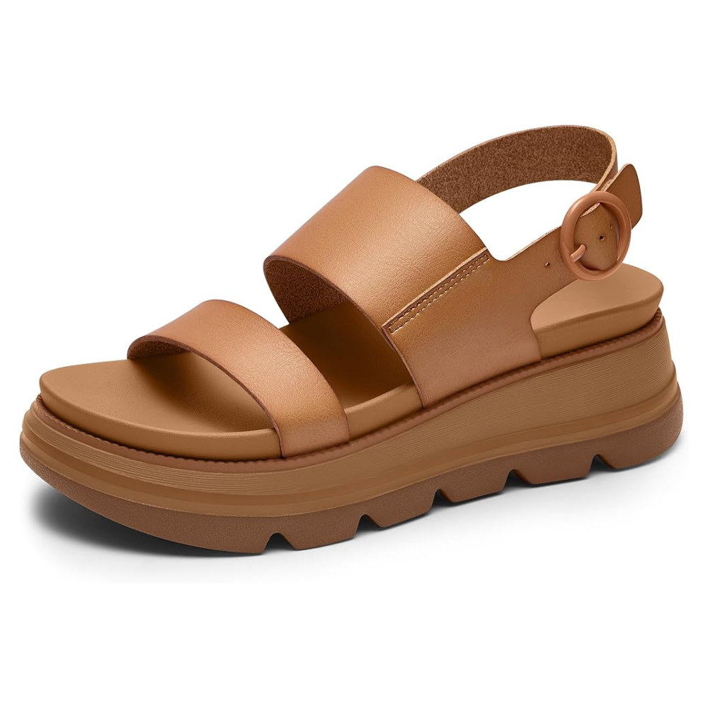 LANA - Gepolsterte Plattform Wedge Sandalen