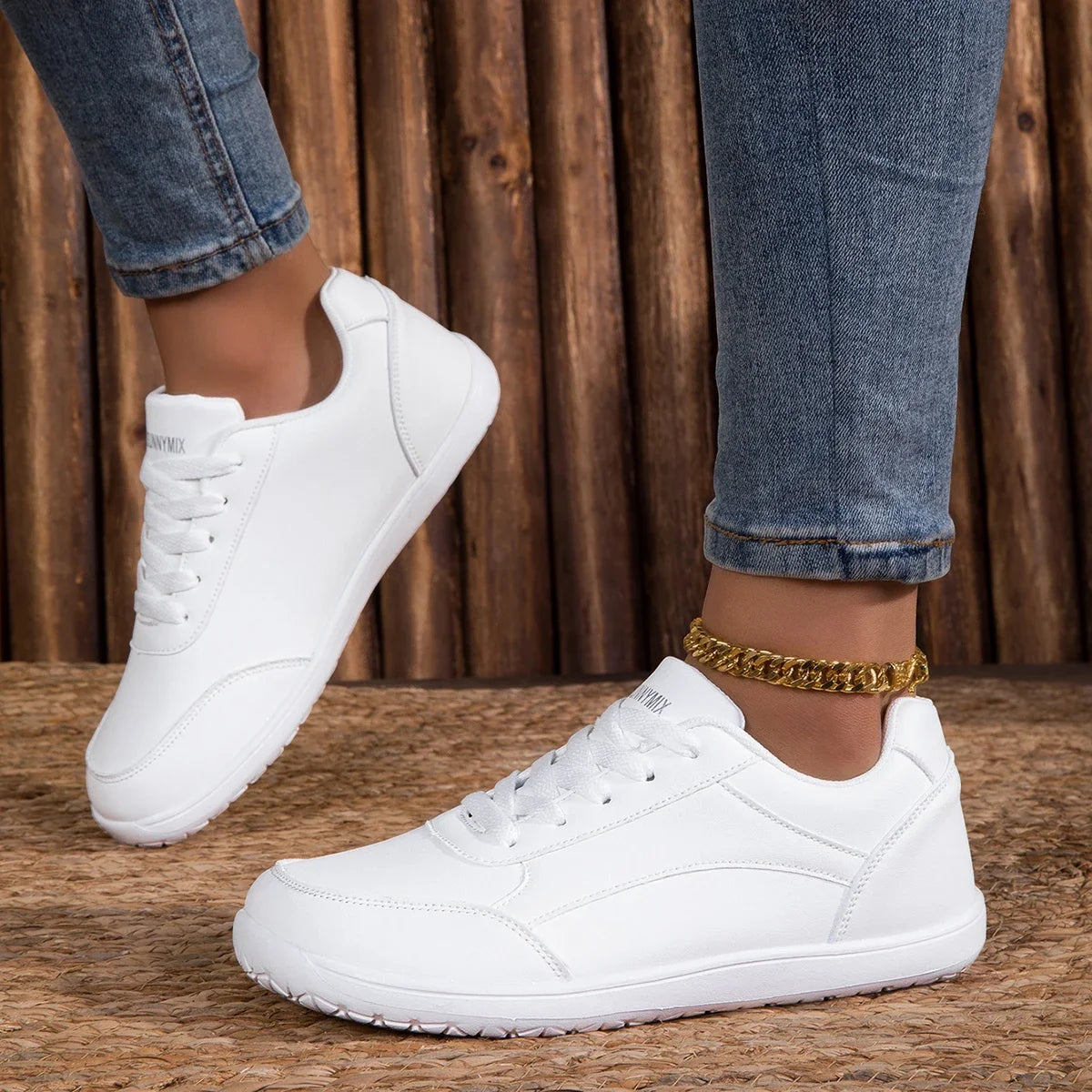 HANNA - Damen Sneaker mit breite Zehenbox