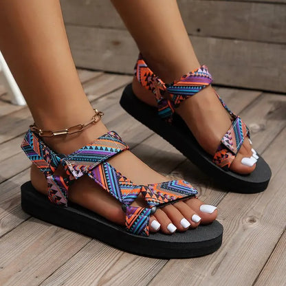 FLORENZ - Sommerliche Flache Sandalen