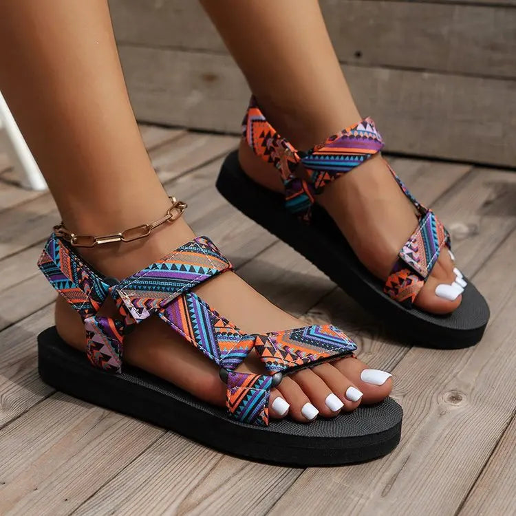 FLORENZ - Sommerliche Flache Sandalen