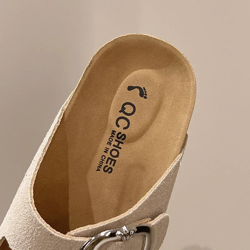 SOFIA – Doppelschnallen-Sandalen mit Korkfußbett!