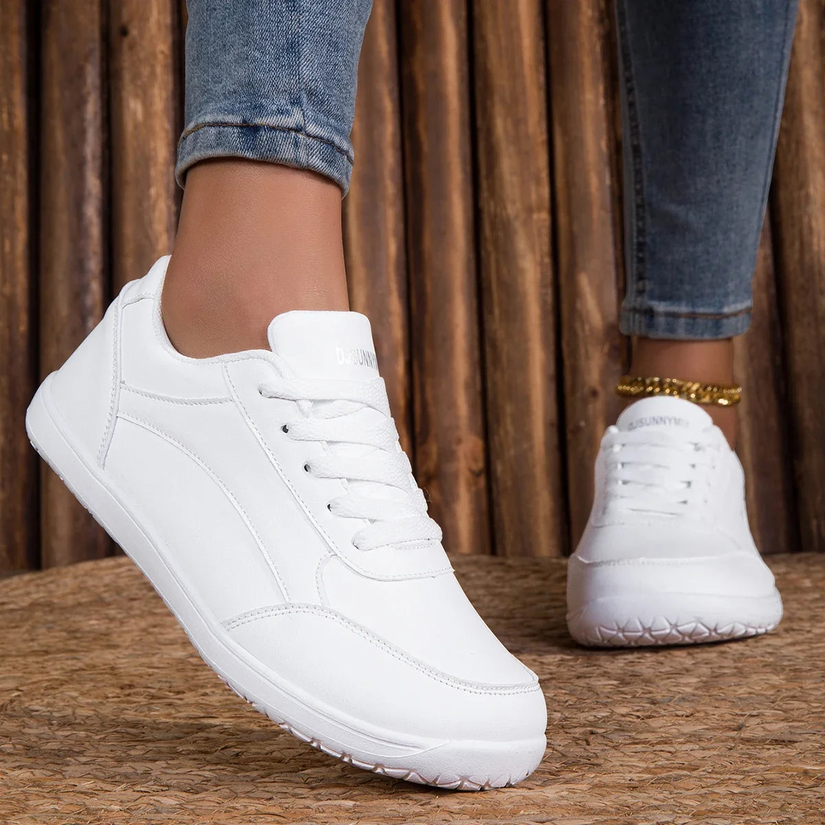 HANNA - Damen Sneaker mit breite Zehenbox