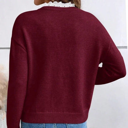 LENA - Frühling Damen V-Ausschnitt Pullover