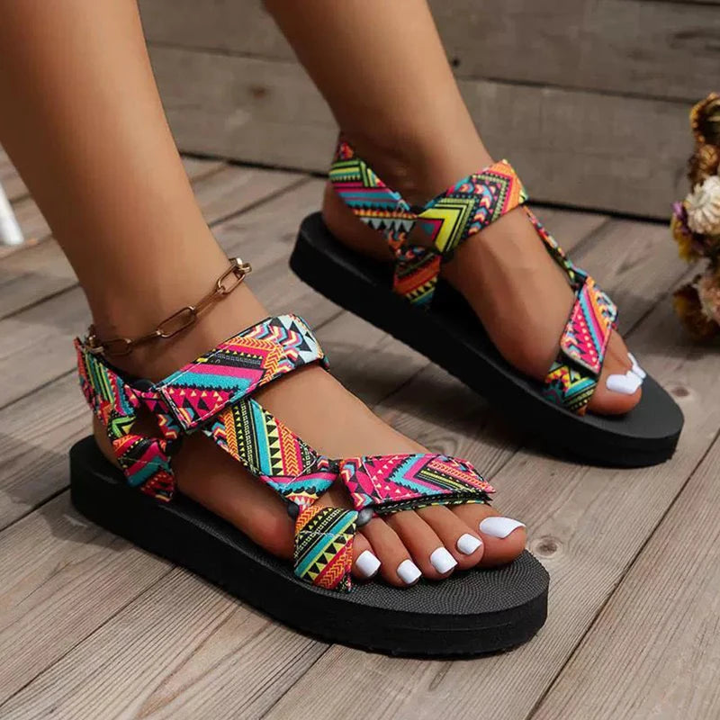 FLORENZ - Sommerliche Flache Sandalen