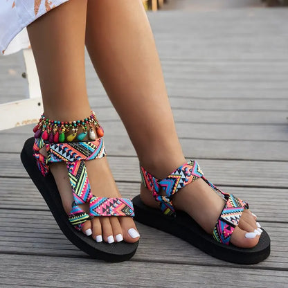 FLORENZ - Sommerliche Flache Sandalen