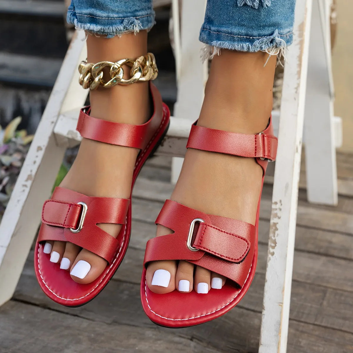 ANKE - Sommer Flachsandalen