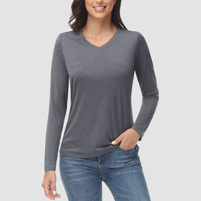 KARLSTAD - Wander-T-Shirt mit V-Ausschnitt