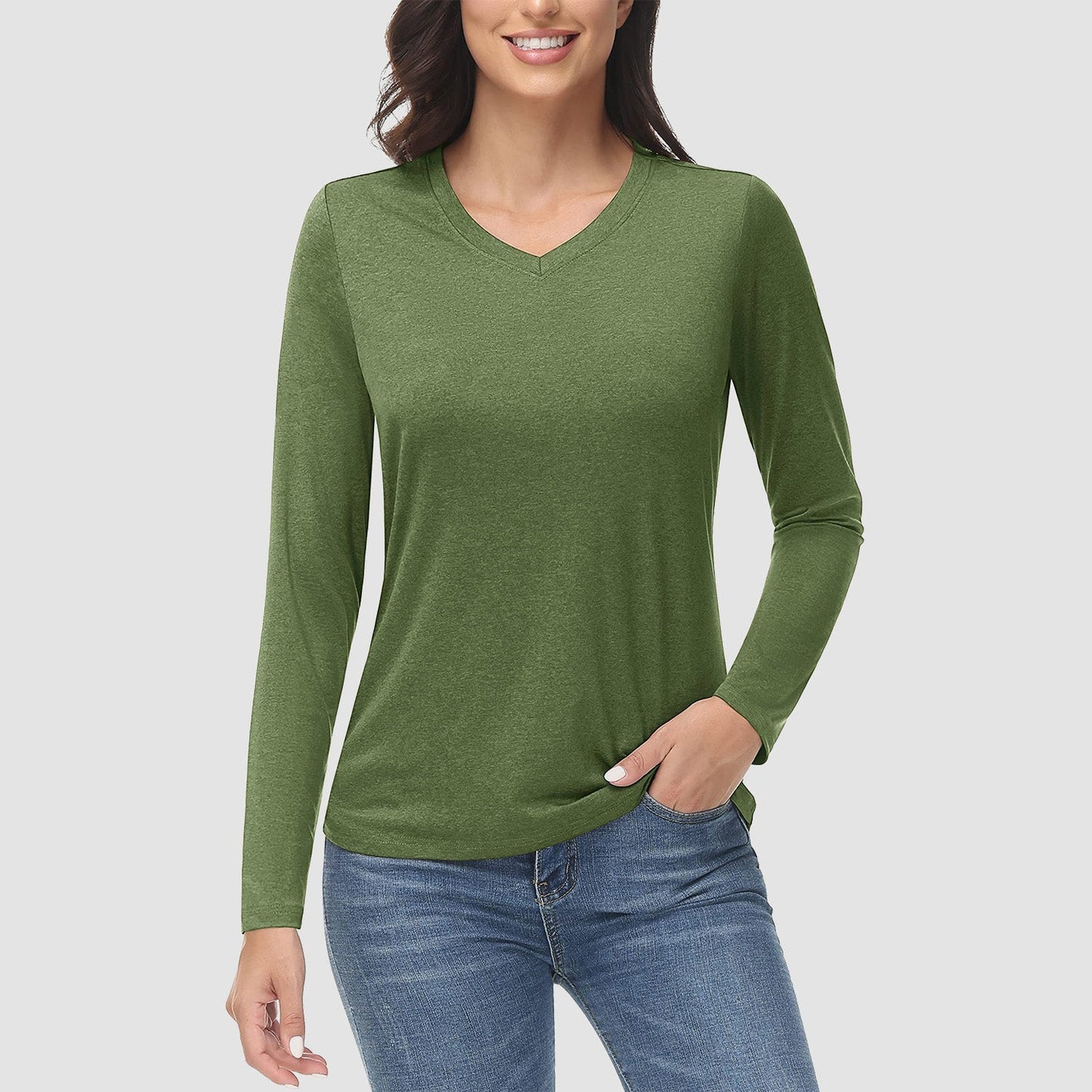 KARLSTAD - Wander-T-Shirt mit V-Ausschnitt